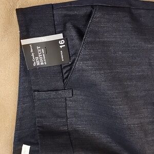 NY&C  Size 16 Tall  NWT  The Crosby Bootcut Pants in Navy with Pockets